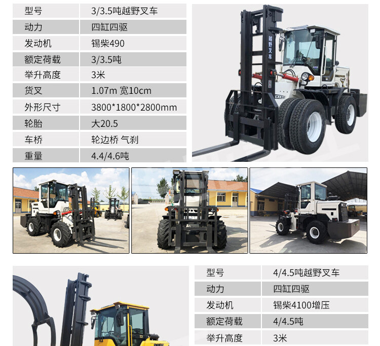 多功能四驅越野叉車(chē)